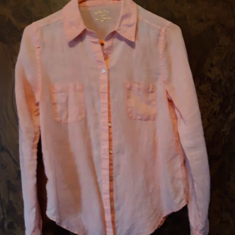 Lilly Pulitzer Neon Peach Button-Down Shirt